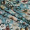 1 Yard Stretch Cotton Sateen Blue Floral Passing of Adonis Print Fabric